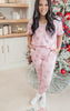 Pink Snowflake Jogger Pajama Set by Salty Wave (TOP & BOTTOM) **Start Ship Date: Nov 29th**DEAL-COUPON EXCLUDED