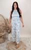 Blue Blossom Soft Linen Pants - Final Sale