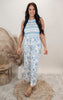 Blue Blossom Soft Linen Pants - Final Sale