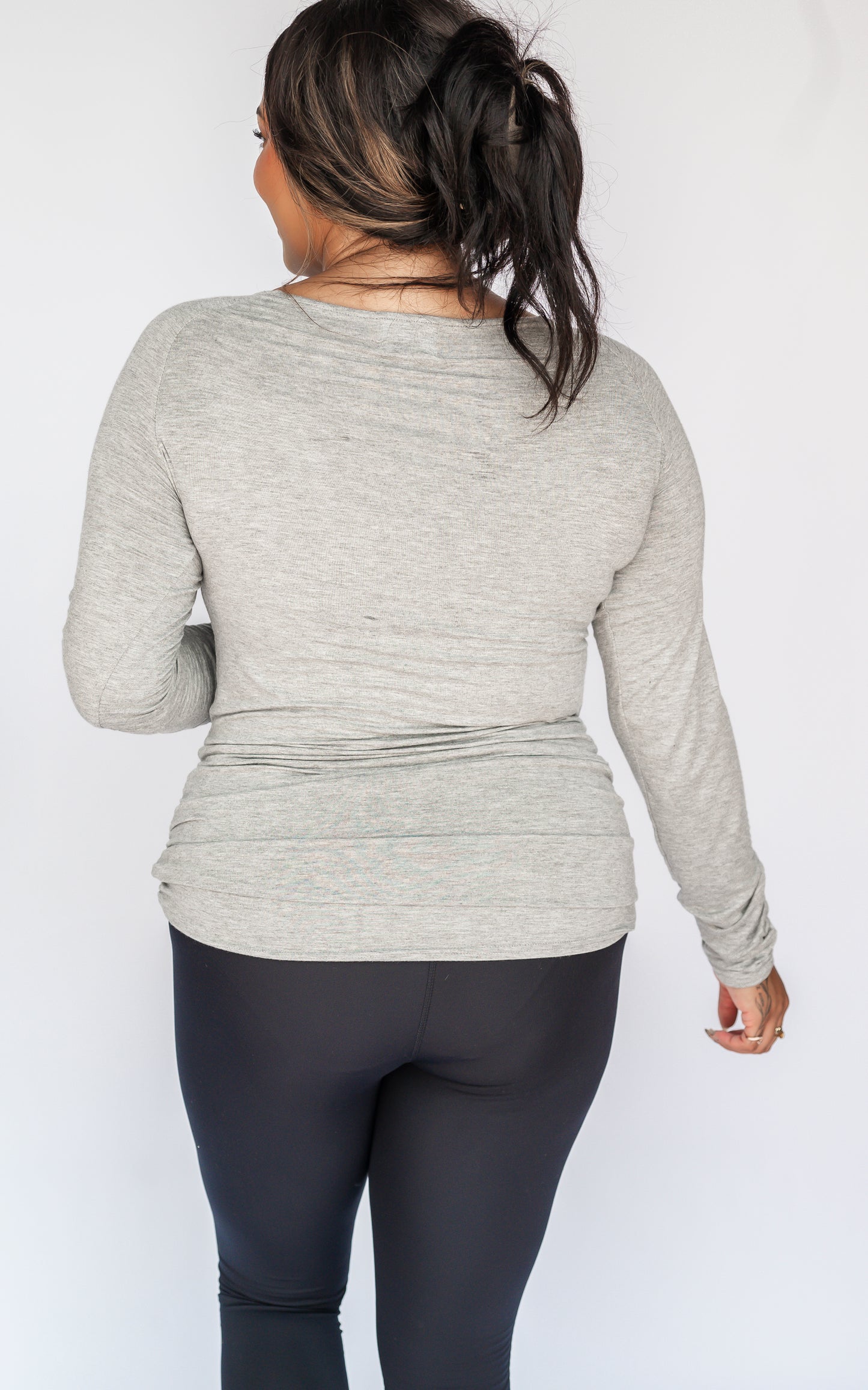 The Essential Long Sleeve Ruched Tunic by Salty Wave