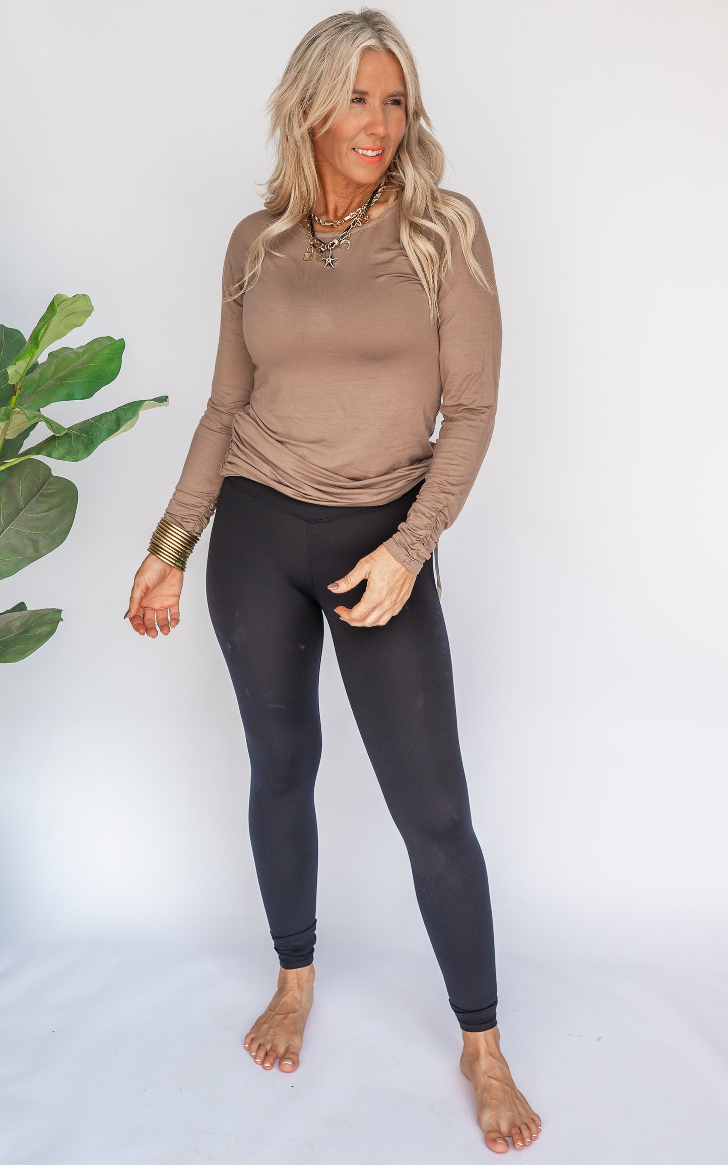 The Essential Long Sleeve Ruched Tunic by Salty Wave