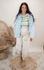 Studded Western Style Cotton Twill Top | POL