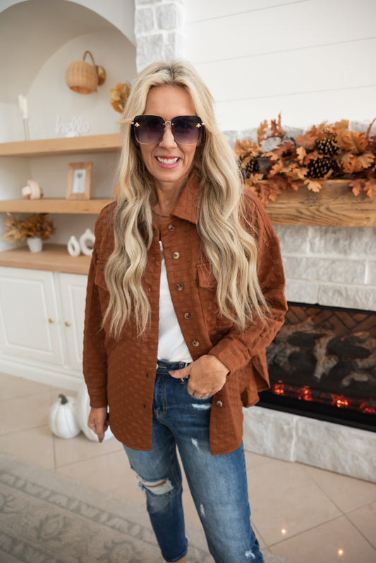 Brown Quilted Jacket