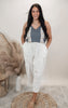 Ivory Patchwork Pants | POL - Final Sale