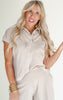 Feel Fabulous Today Raw Edge Detail Pants with Collared Top - Final Sale