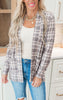 Forever Favorite Plaid Cardigan in Taupe Grey #6 | Salty Wave *DEAL*