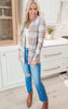 Forever Favorite Plaid Cardigan in Orange Blue Cream #4 | Salty Wave DEAL