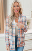 Forever Favorite Plaid Cardigan in Orange Blue Cream #4 | Salty Wave**Start Ship Date: Nov 29th