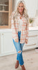 Forever Favorite Plaid Shacket in Cream Butter Orange #1  | Salty WavE