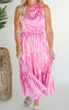 Its Only a Crush One Shoulder Striped Midi Dress