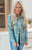 Forever Favorite Plaid Shacket in Green Blue #9 | Salty Wave  **START SHIP DATE: DEC 1ST**DEAL-COUPON EXCLUDED