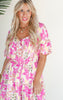 Summer Breeze Half Sleeve Floral Print Woven Romper