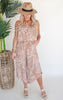 Alani Leaf Slanted Hem Strapless Jumpsuit - Final Sale