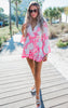 Pink Botantic Boarder Long Sleeve Beach Dress -  Final Sale