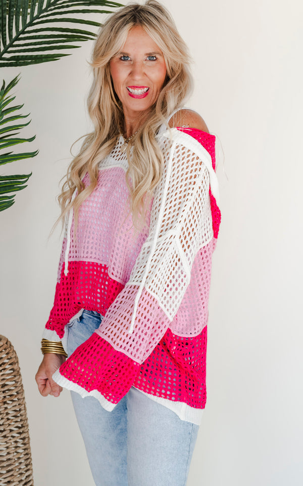 Oversized Knit Color Block Sweater by POL