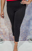 Black Elastic Lurex Pants - Final Sale