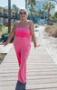 Hot Pink Mineral Wash Jumpsuit - Final Sale