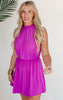 Purple Sleeveless Solid Knit Dress - Final Sale