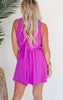 Purple Sleeveless Solid Knit Dress - Final Sale