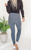 MONO B. Nylon-Blend Essential Solid Leggings** - Final Sale