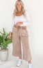 Acid Wash Fleece Palazzo Sweatpants