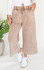 Acid Wash Fleece Palazzo Sweatpants