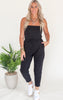 Cotton Blend Strapless Tapered Leg Jumpsuit | MONO B