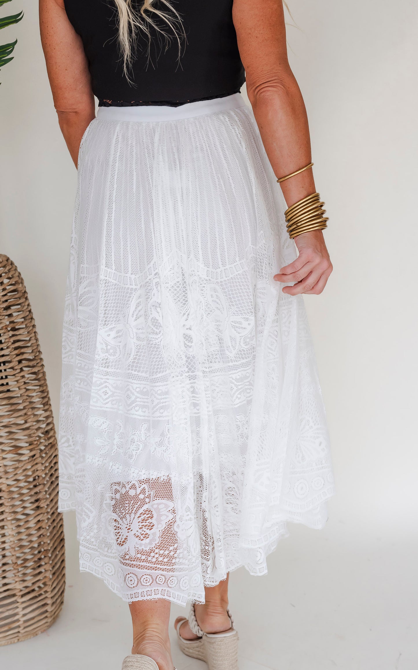 Capri Sun Soaked Lace Maxi Skirt