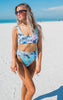 Mint Floral Scoop Bikini Swim Set (TOP & BOTTOM) - Final Sale