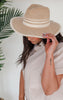 Natural Beige Stripe Straw Hat