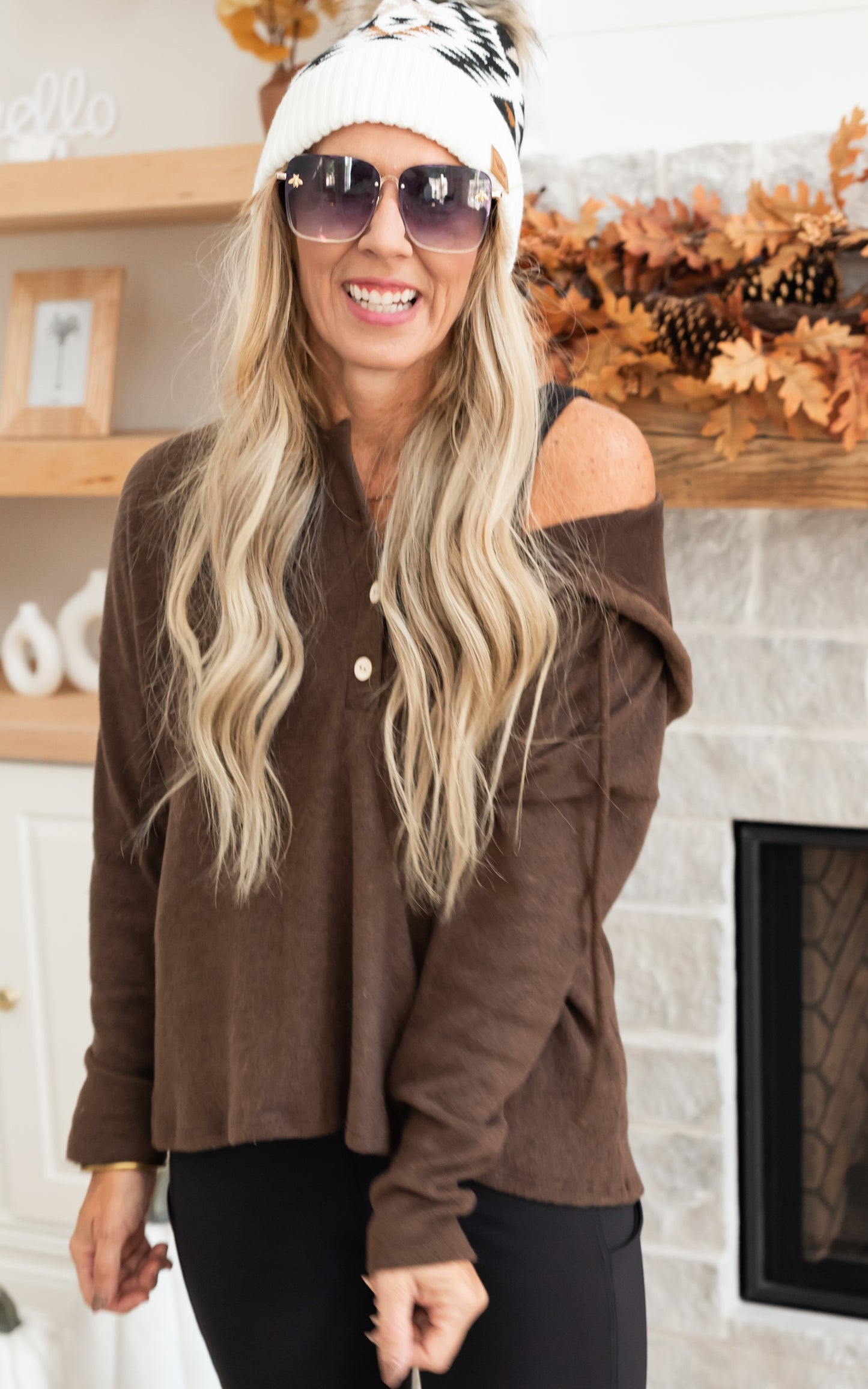 Warm and Fuzzy Brown Soft Knit Hoodie