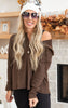 Warm and Fuzzy Brown Soft Knit Hoodie