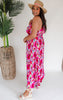 RSVP Magenta Floral Tie Back Halter Maxi Dress - Final Sale