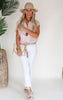 Out of Office V Neck Collar Button Down Top - Final Sale