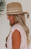 Natural Beige Stripe Straw Hat