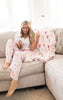 light pink holiday soft pajamas 