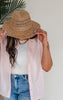 Chevron Patter Loose Weave Summer Fedora