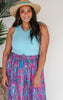 Paisley Printed High Waisted Woven Skirt - Final Sale