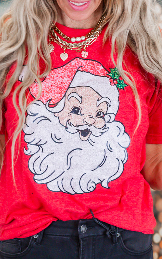 Classic Santa Holiday Graphic T-shirt