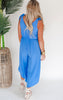 Before the Party Textured Tie Shoulder Jumpsuit