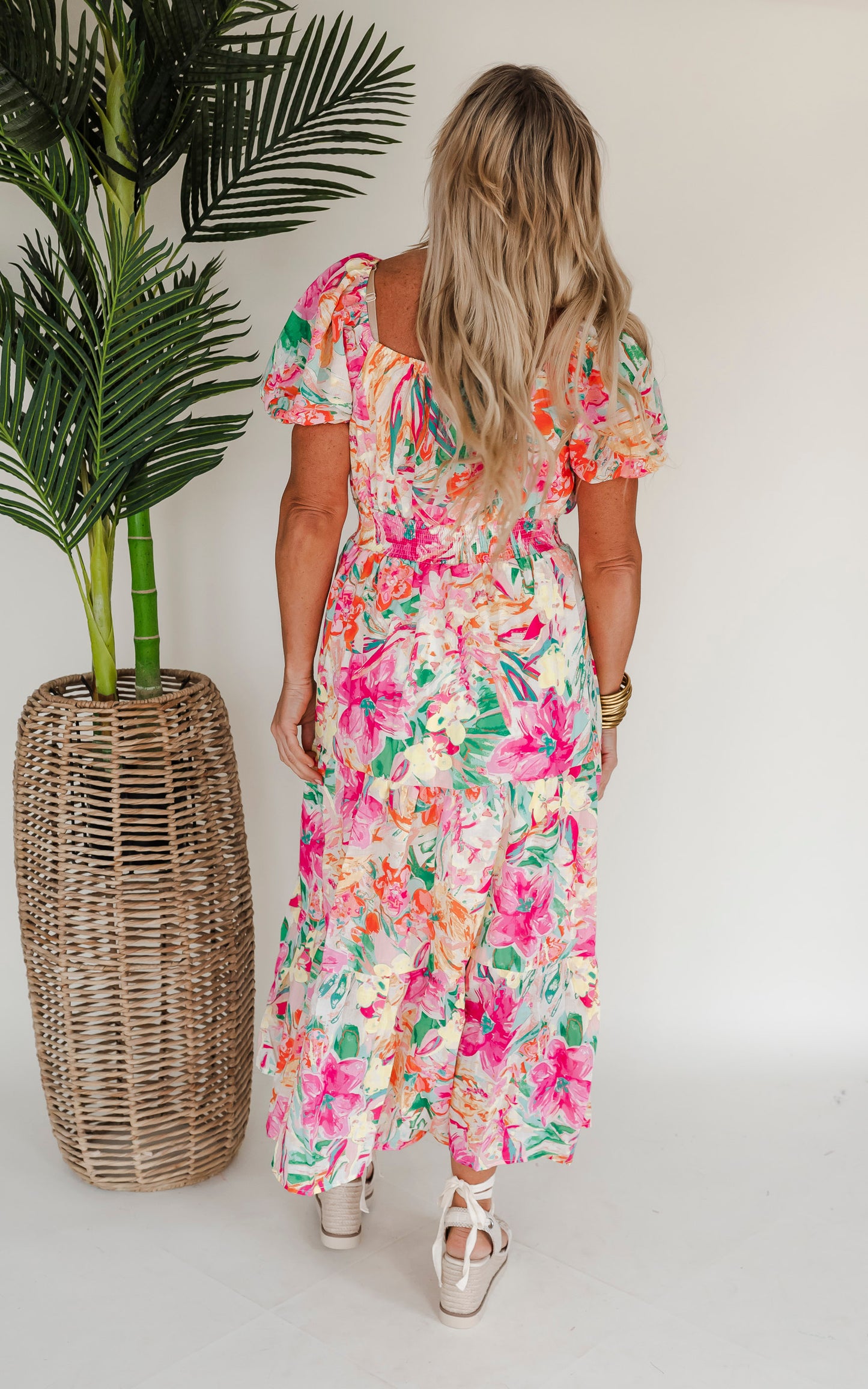 Amalfi Amore Sweetheart Printed Midi Dress - Final Sale