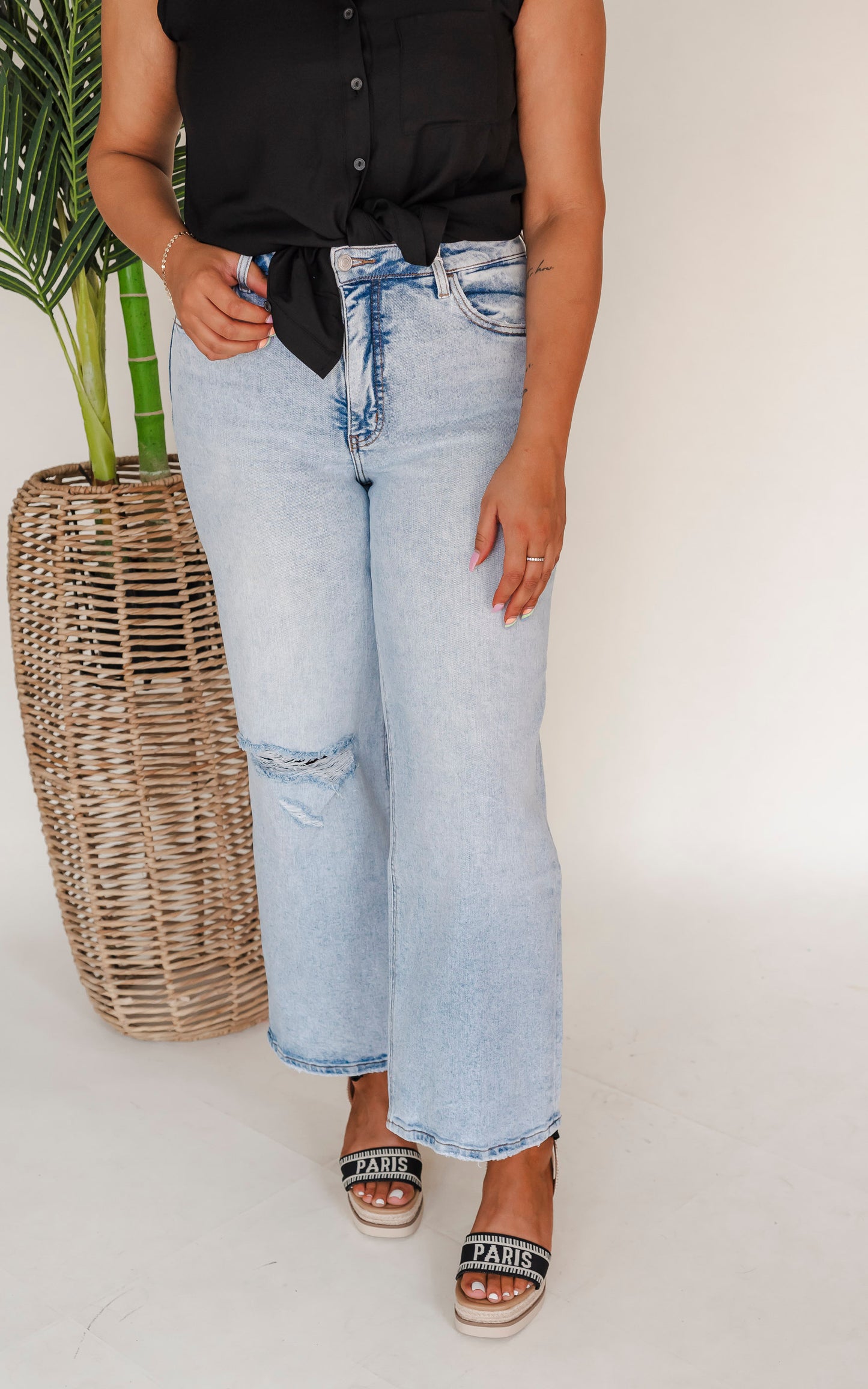 LOVERVET | Rediscover Tummy Control Super High Rise Wide Leg Denim Jeans (REG/CURVY)