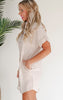 Doing all the Things Button Down Short Sleeve Shirt Dress - Final Sale