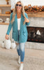 teal slouchy cardigan 