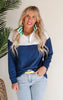 Navy Colorblock Zip Sweatshirt by Salty Wave