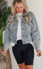 Chunky Rhinestone Denim Jacket