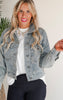 Chunky Rhinestone Denim Jacket