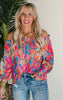 It's Paradise Off the Shoulder Printed Blouse Top