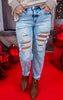 HIGH RISE BOYFRIEND DENIM JEANS | RISEN