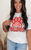 Bulldogs Paw Print Graphic T-shirt